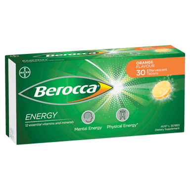 BEROCCA EFFERVESCENT ORANGE 30 TABLETS