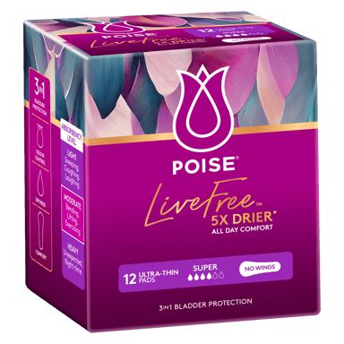 POISE LIVEFREE PAD SUPER 12 PACK