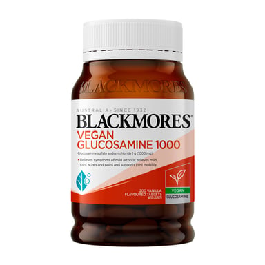 BLACKMORES VEGAN GLUCOSAMINE 1000MG 200 TABLETS