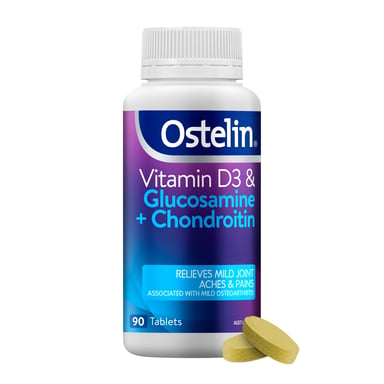OSTELIN VITAMIN D3 & GLUCOSAMINE + CHONDROITIN 90 TABLETS