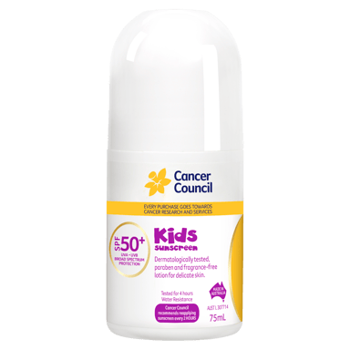 CANCER COUNCIL KIDS SUNSCREEN ROLL ON SPF50+ 75ML
