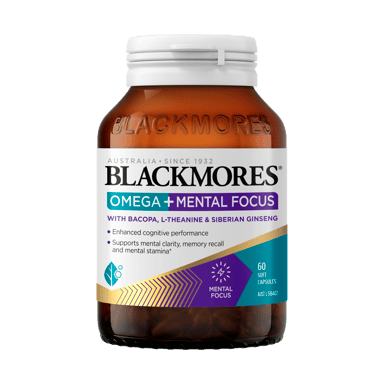 Blackmores Omega + Mental Focus 60 Capsules