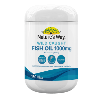 NATURES WAY WILD CAUGHT FISH OIL 1000MG 150 TABLETS