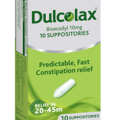 DULCOLAX CONSTIPATION RELIEF SUPPOSITORIES 10 PACK