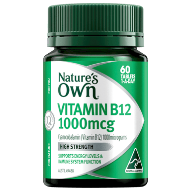 NATURES OWN VITAMIN B12 1000MCG 60 TABLETS