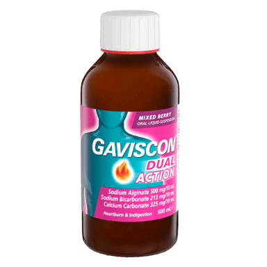 GAVISCON DUAL ACTION LIQUID MIXED BERRY 500ML