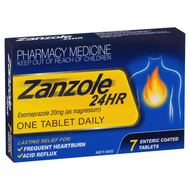 ZANZOLE 24HR 20MG 7 TABLETS