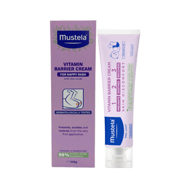MUSTELA BEBE VITAMIN FRAGRANCE FREE BARRIER CREAM 100ML