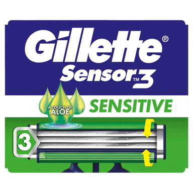 GILLETTE SENSOR 3 SENSITIVE DISPOSABLE RAZORS 4 PACK