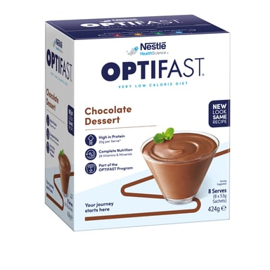 OPTIFAST VLCD DESSERT CHOCOLATE 53G 8 PACK