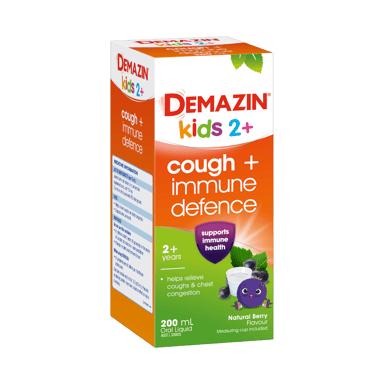 DEMAZIN KIDS COUGH + IMMUNE DEFENCE SYRUP 200ML