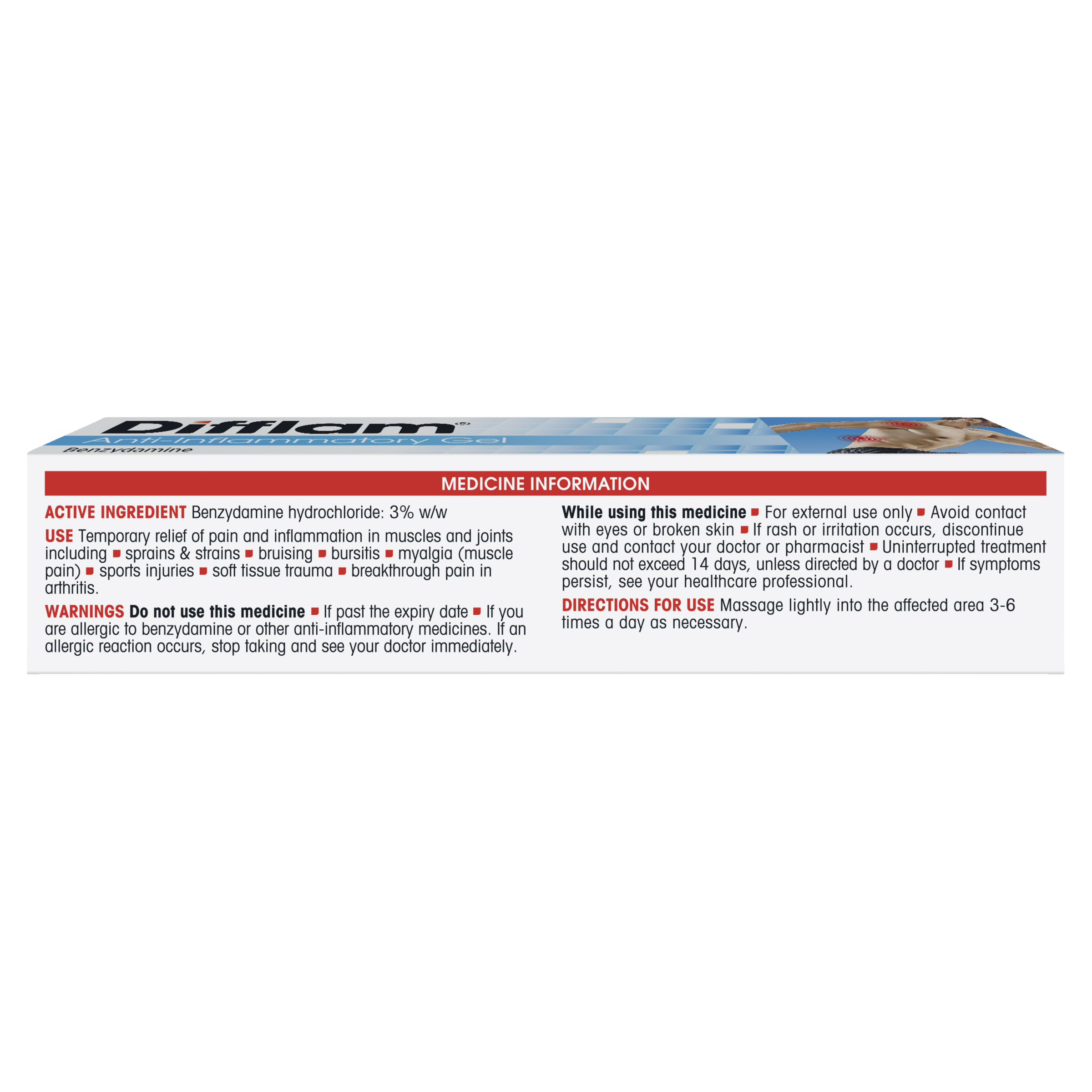 DIFFLAM ANTI INFLAMMATORY 3% GEL 75G - Image 4