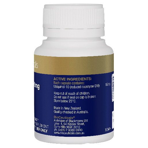 BIOCEUTICALS UBIQUINOL BIOACTIVE 150MG 60 CAPSULES - Image 2