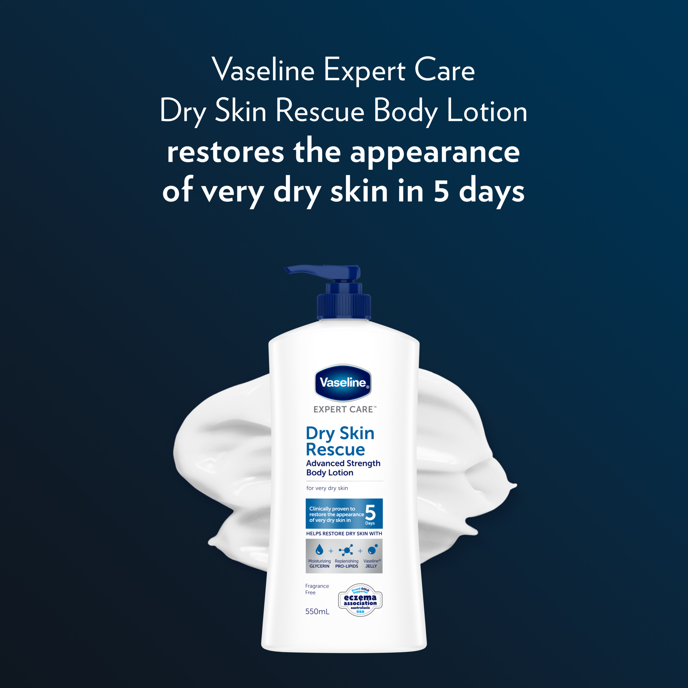 VASELINE EXPERT CARE ADVANCED STRENGTH BODY LOTION 550ML - Image 4