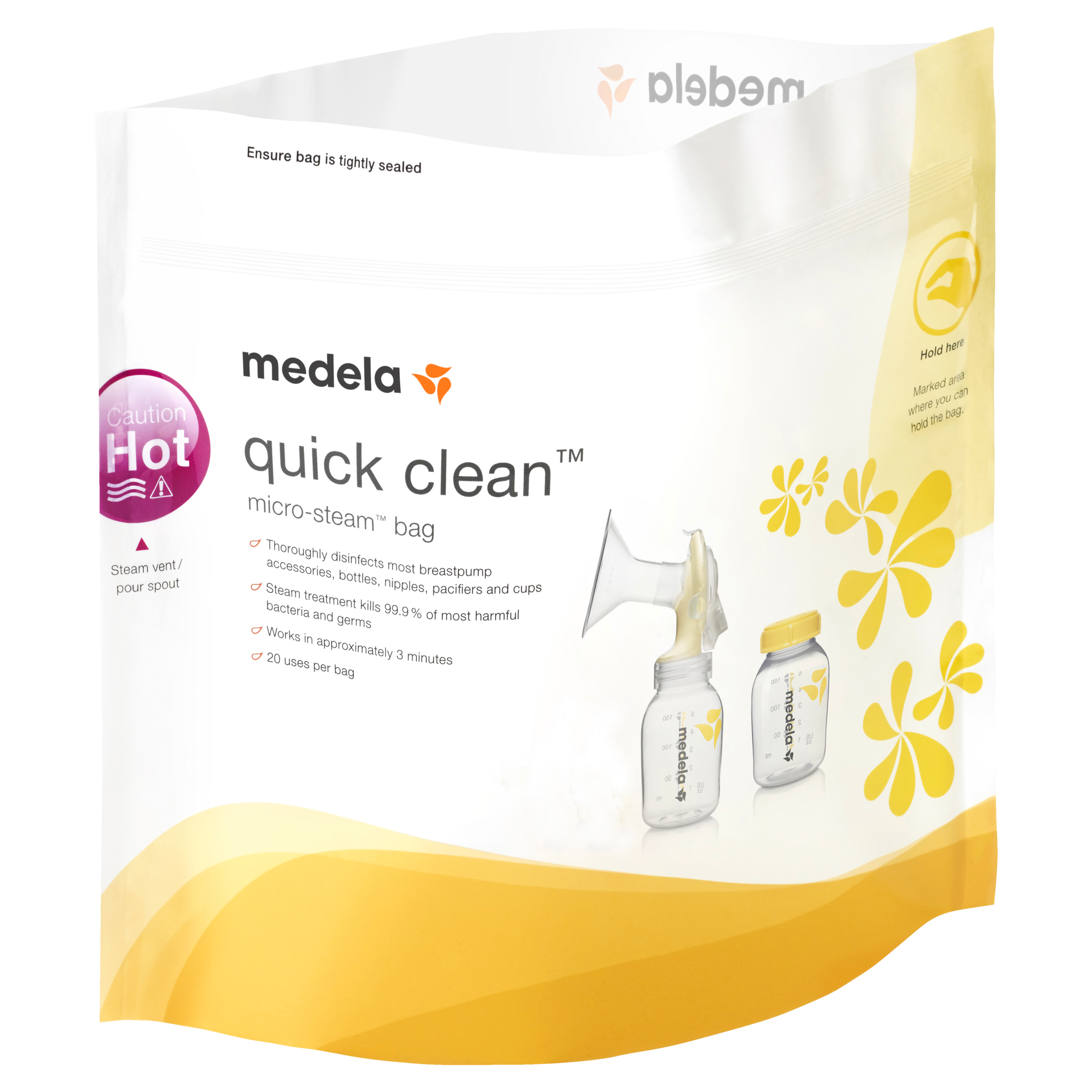 MEDELA QUICK CLEAN MICRO-STEAM BAGS 5 PACK - Image 4