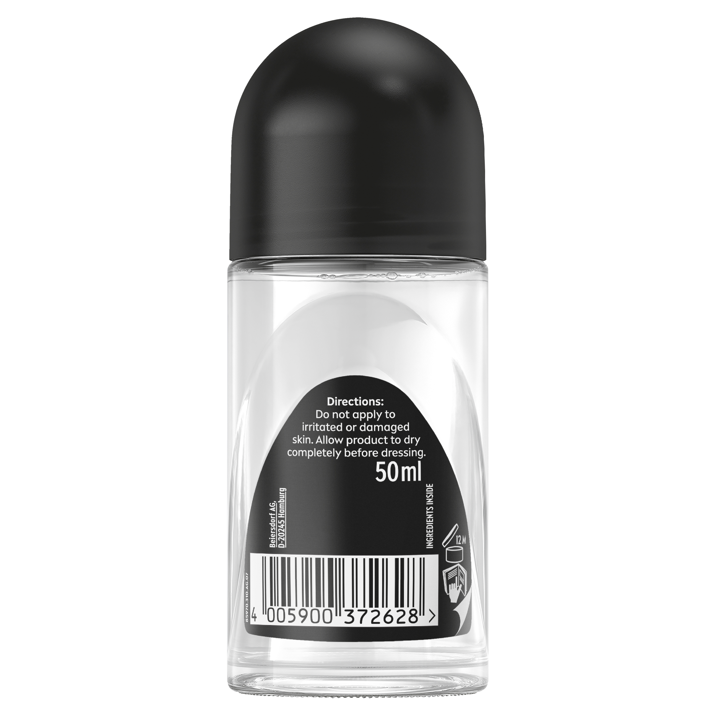 NIVEA MEN ANTIPERSPIRANT B&W INVISIBLE FRESH 48H ROLL ON 50ML - Image 2