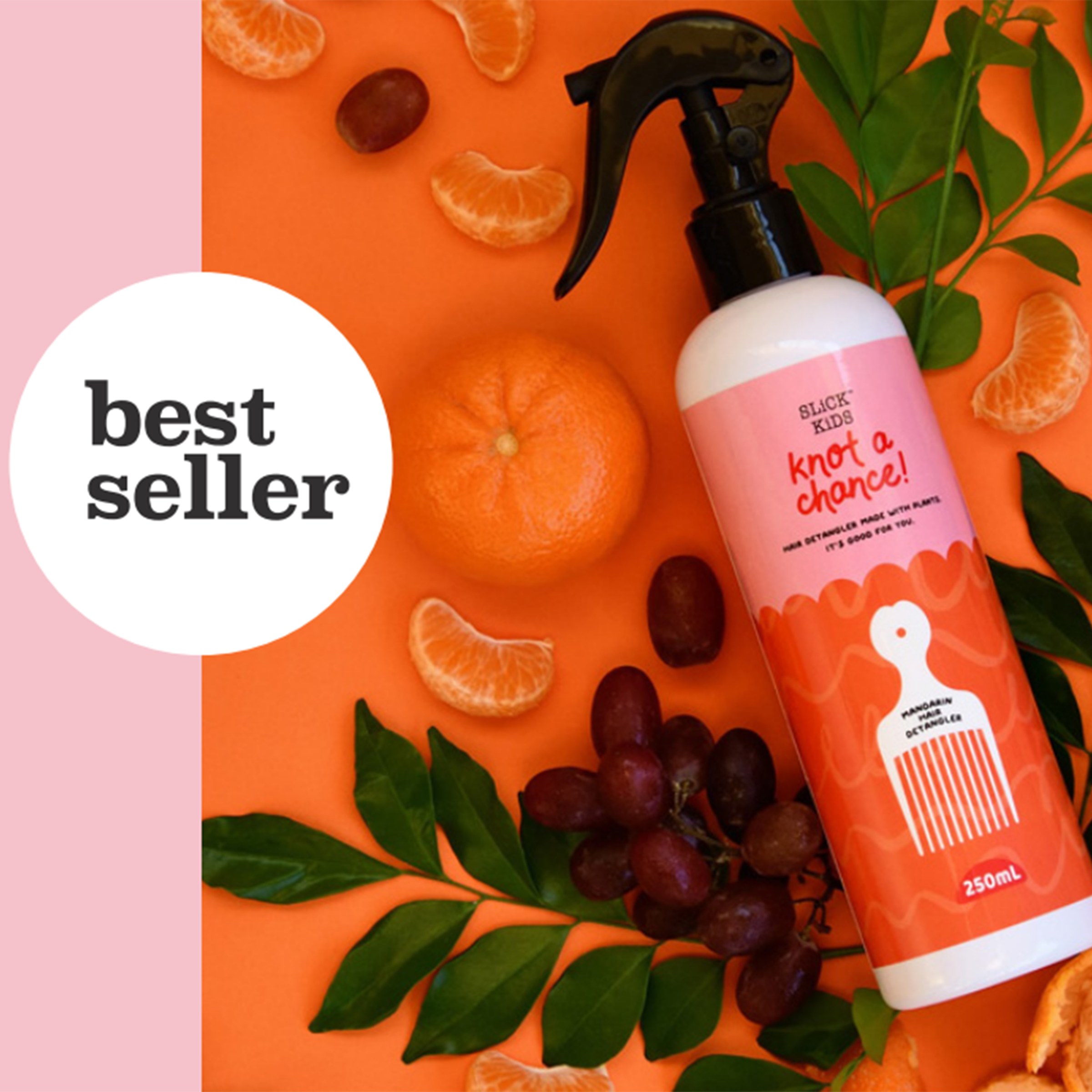 NO NASTIES KIDS SLICK HAIR DETANGLER MANDARIN GRAPE 250ML - Image 3