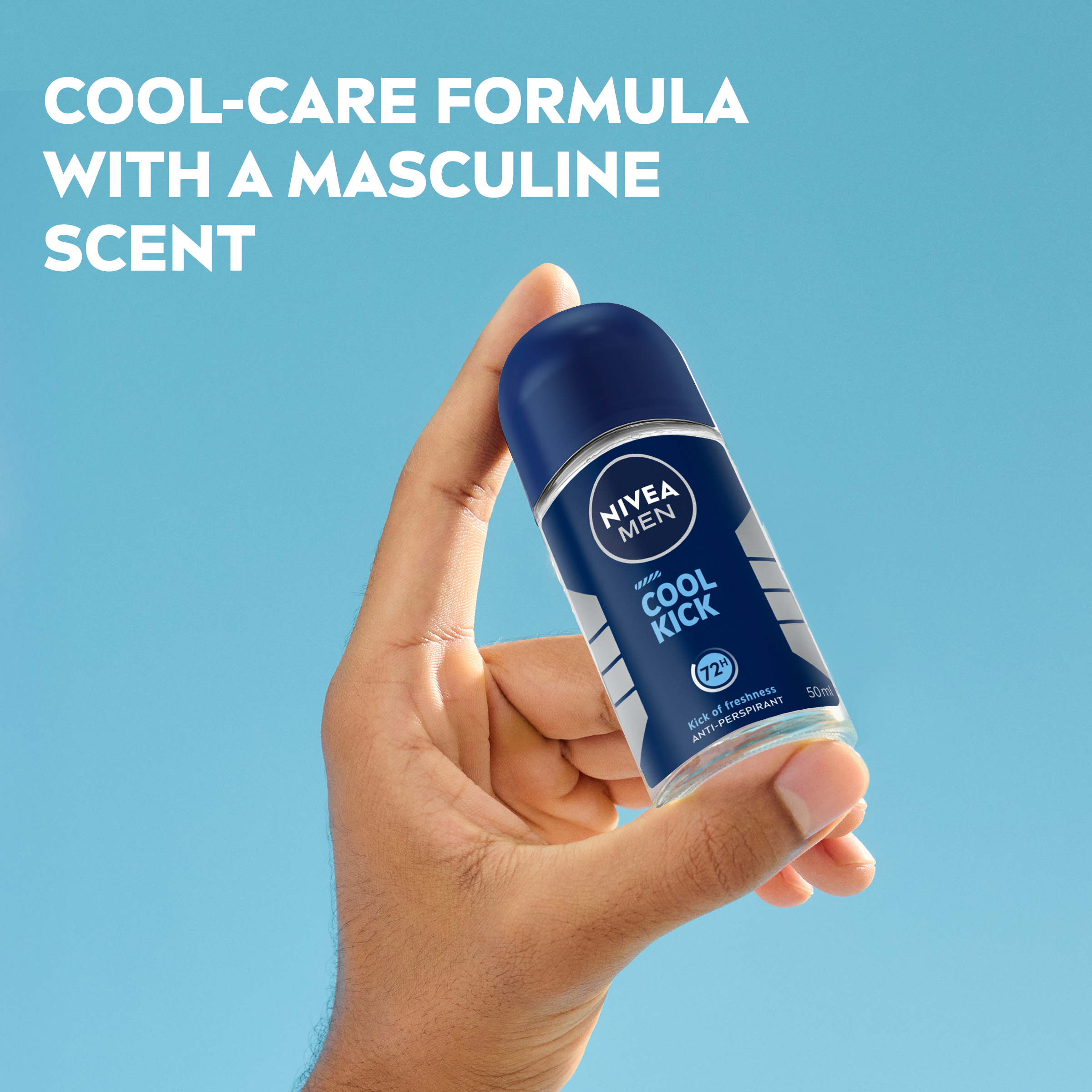 NIVEA MEN ANTIPERSPIRANT COOL KICK 48H ROLL ON 50ML - Image 3