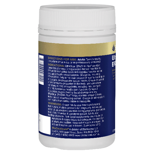 BIOCEUTICALS ULTRACLEAN EPA DHA PLUS 120 CAPSULES - Image 3