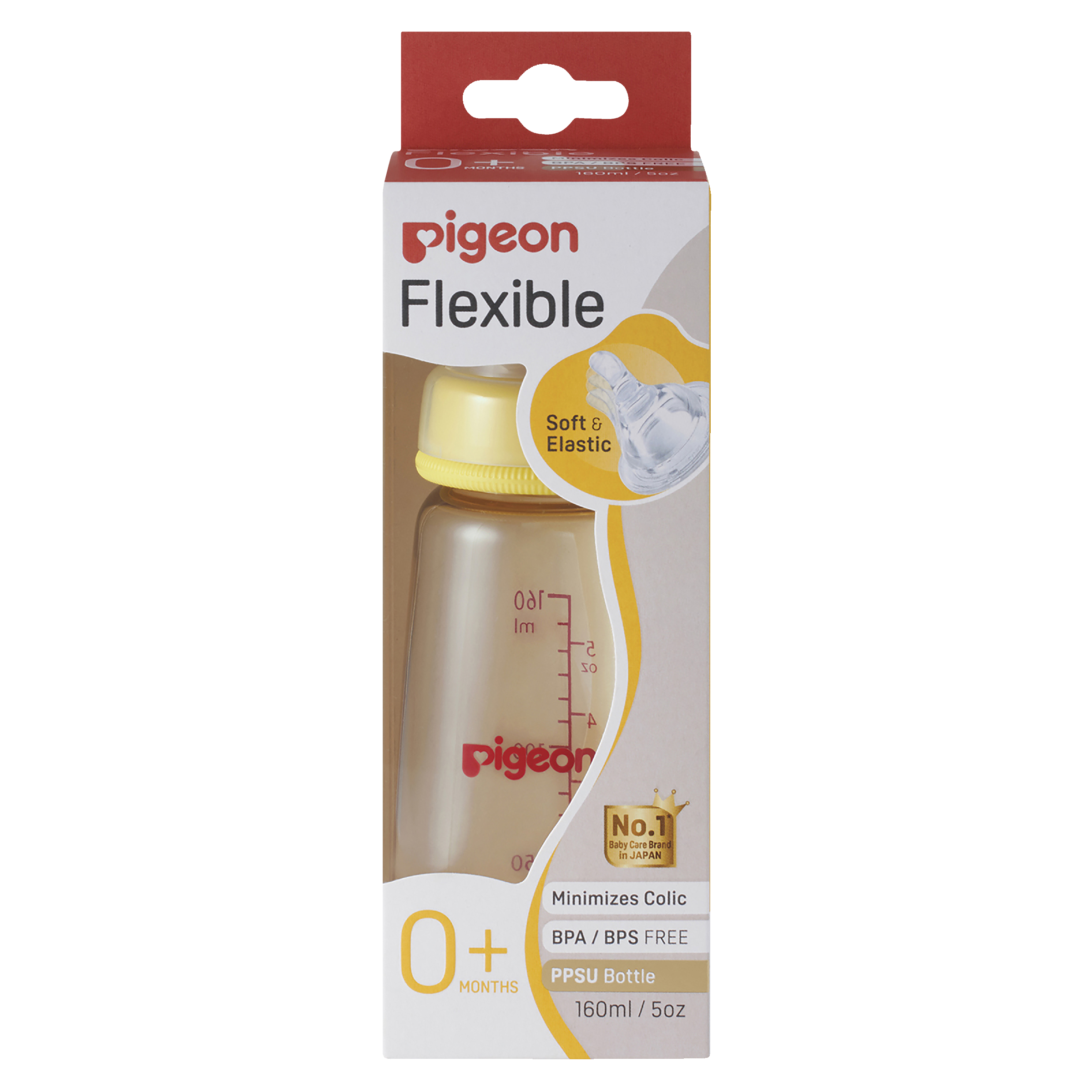 PIGEON BOTTLE SLIM NECK PERISTALTIC 160ML - Image 2