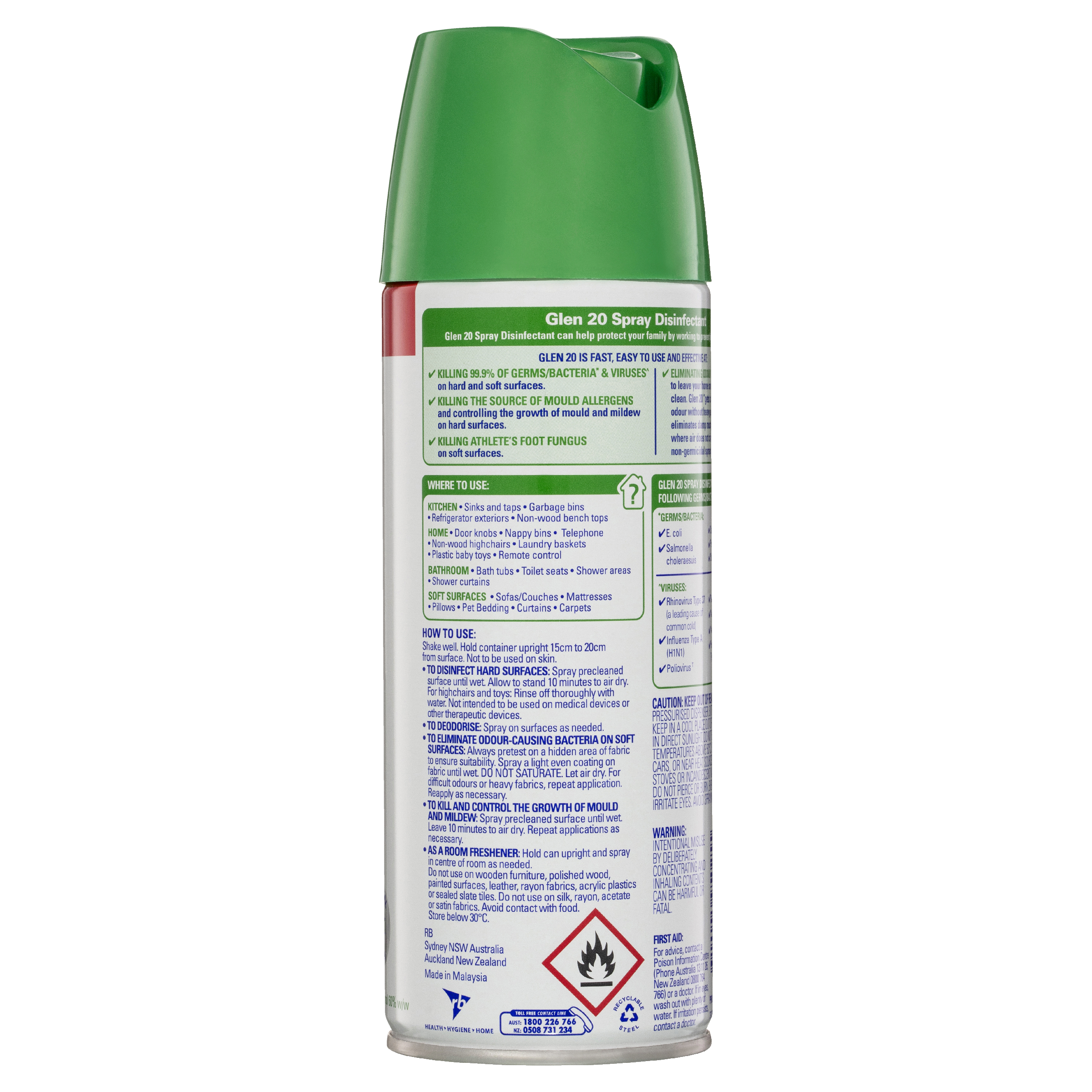 GLEN 20 ALL IN ONE DISINFECTANT SPRAY ORIGINAL 300G - Image 2