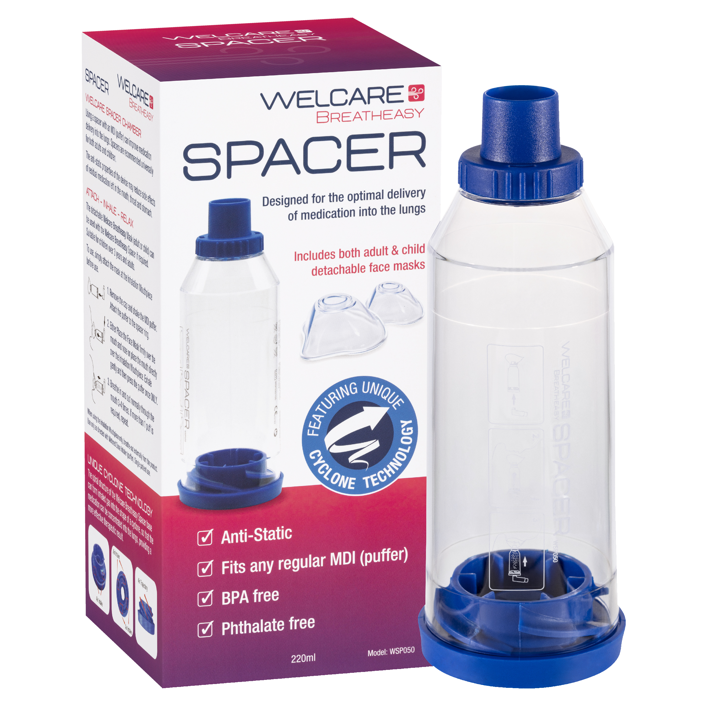 WELCARE SPACER WITH MASK ADULT & CHILD TORNADO - Image 11