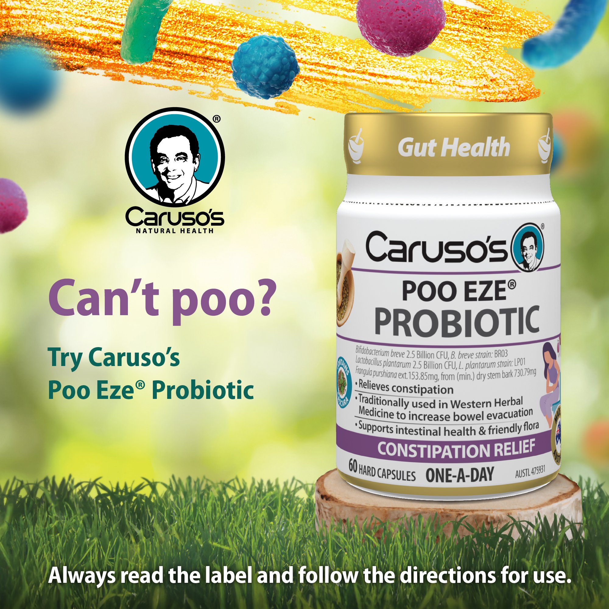 CARUSOS POO EZE PROBIOTIC 60 CAPSULES - Image 2