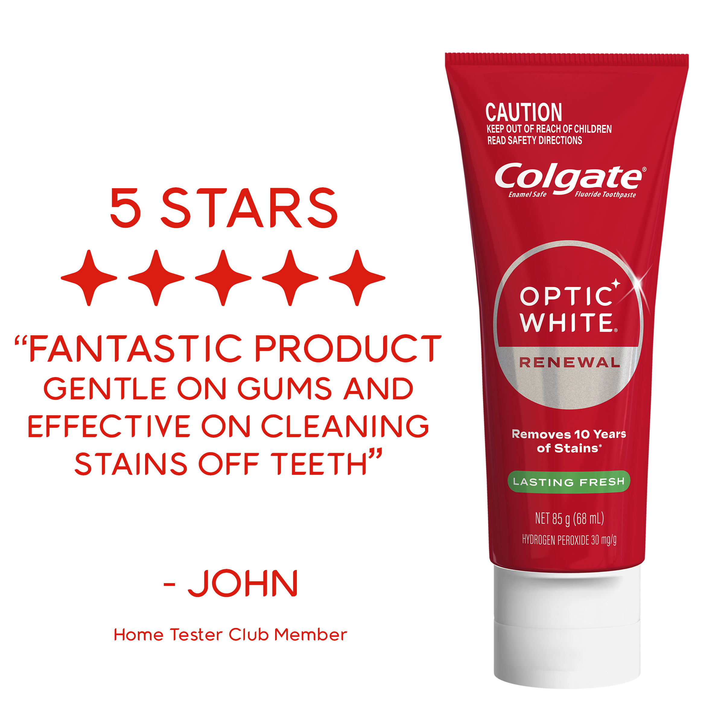 COLGATE TOOTHPASTE OPTIC WHITE LASTING FRESH 85G - Image 11