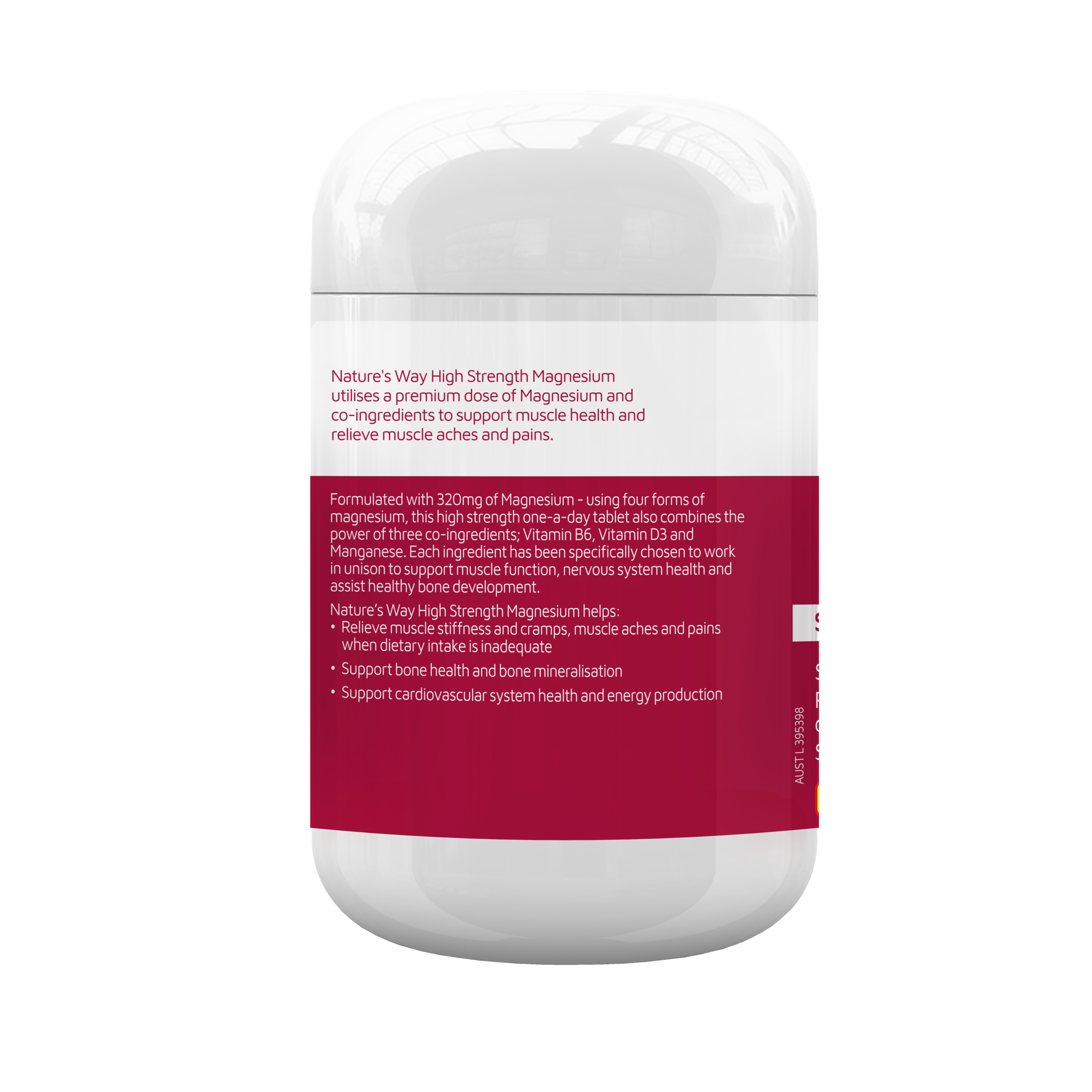 NATURES WAY HIGH STRENGTH MAGNESIUM 250 TABLETS - Image 2