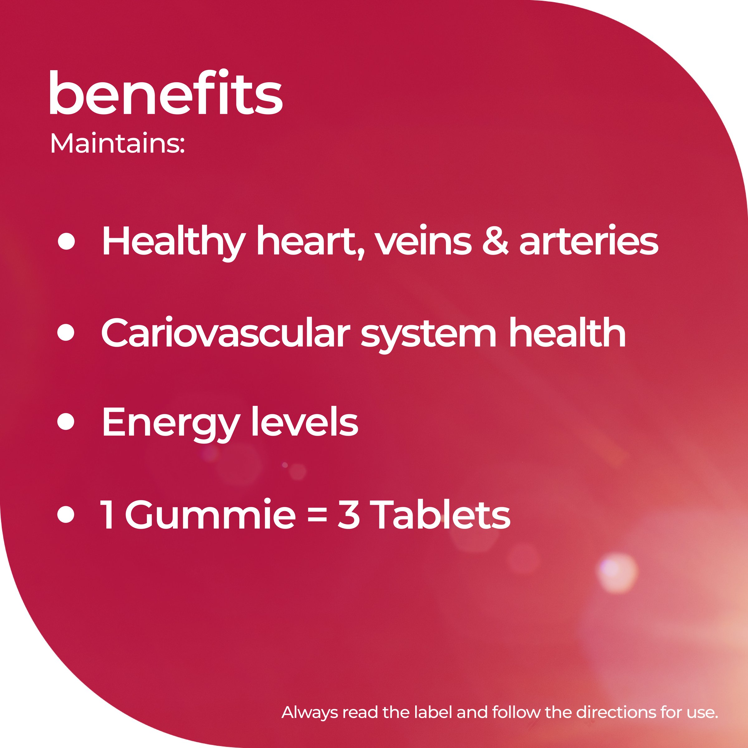 NATURES WAY ADULT VITA GUMMIES HEART, VEINS & ARTERIES 30 GUMMIES - Image 2