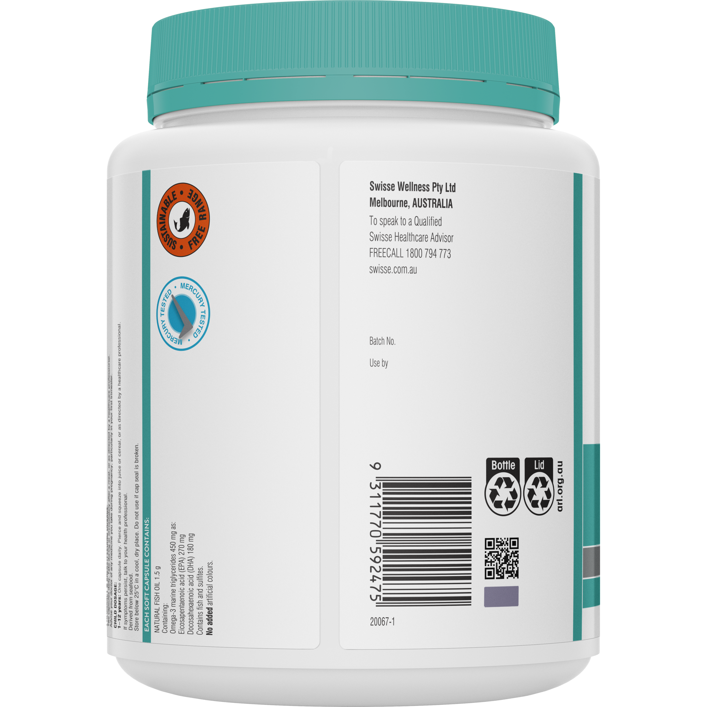 SWISSE ODOURLESS FISH OIL 1500MG 400 CAPSULES - Image 4
