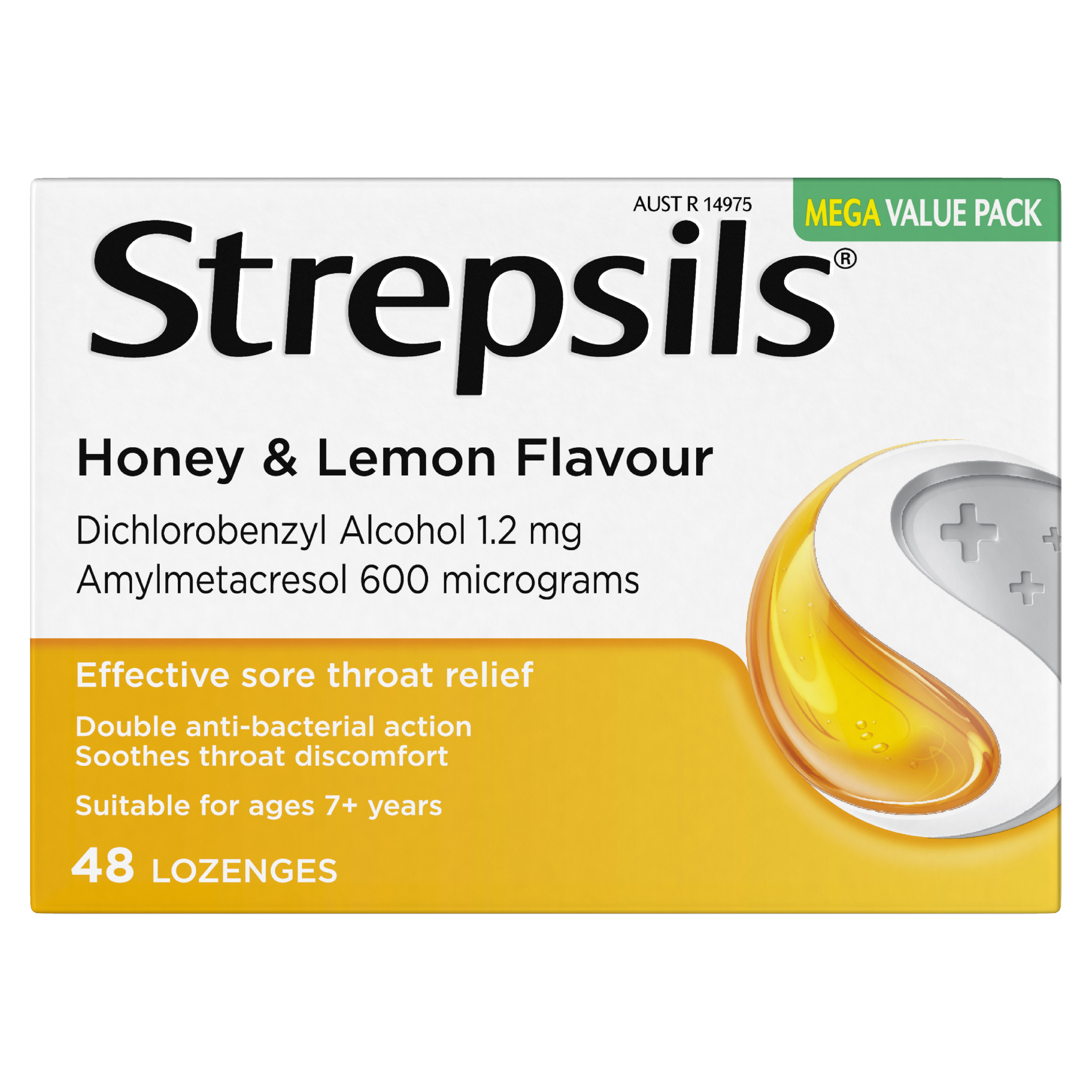 STREPSILS HONEY & LEMON 48 LOZENGES - Image 2