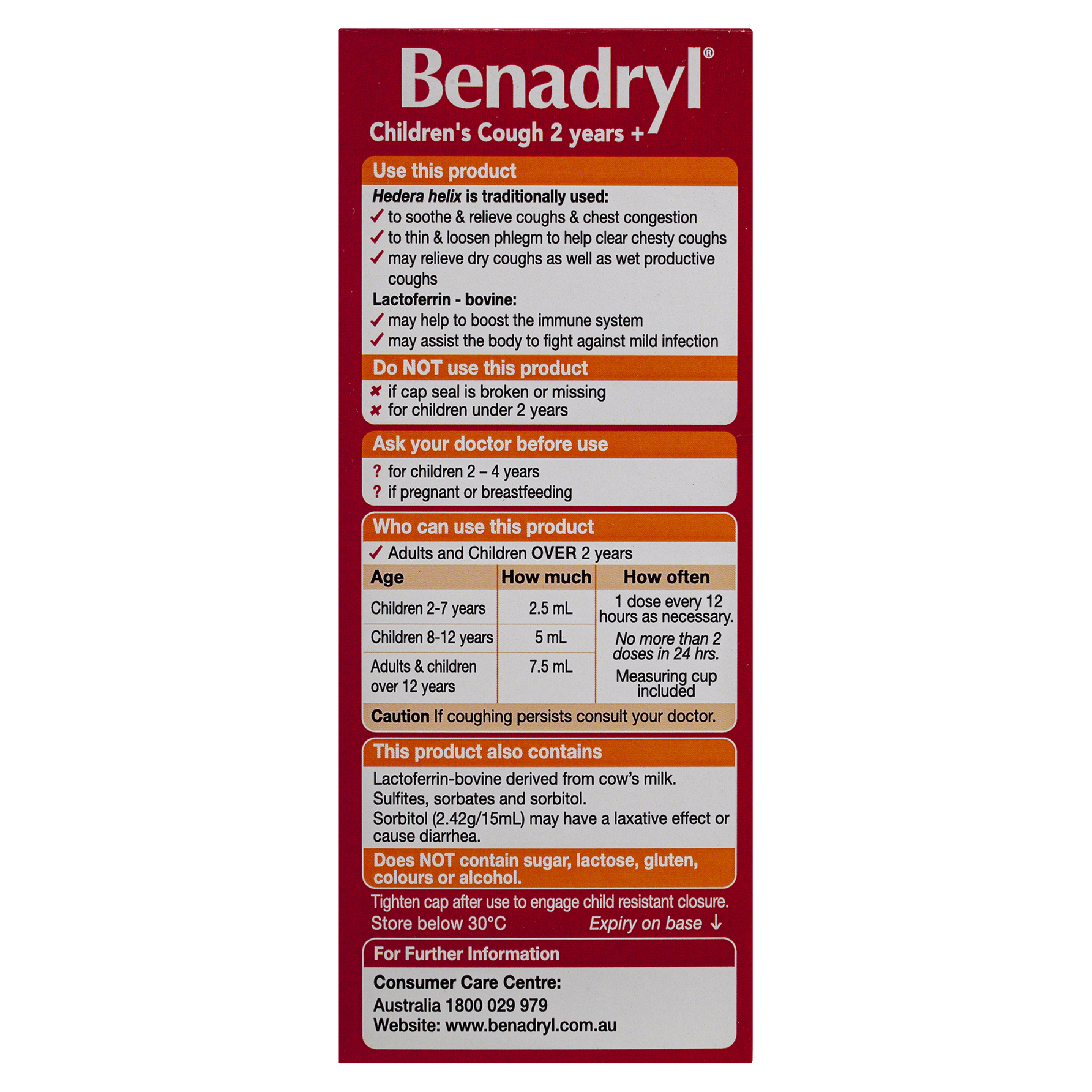 BENADRYL CHILDRENS COUGH 200ML - Image 4