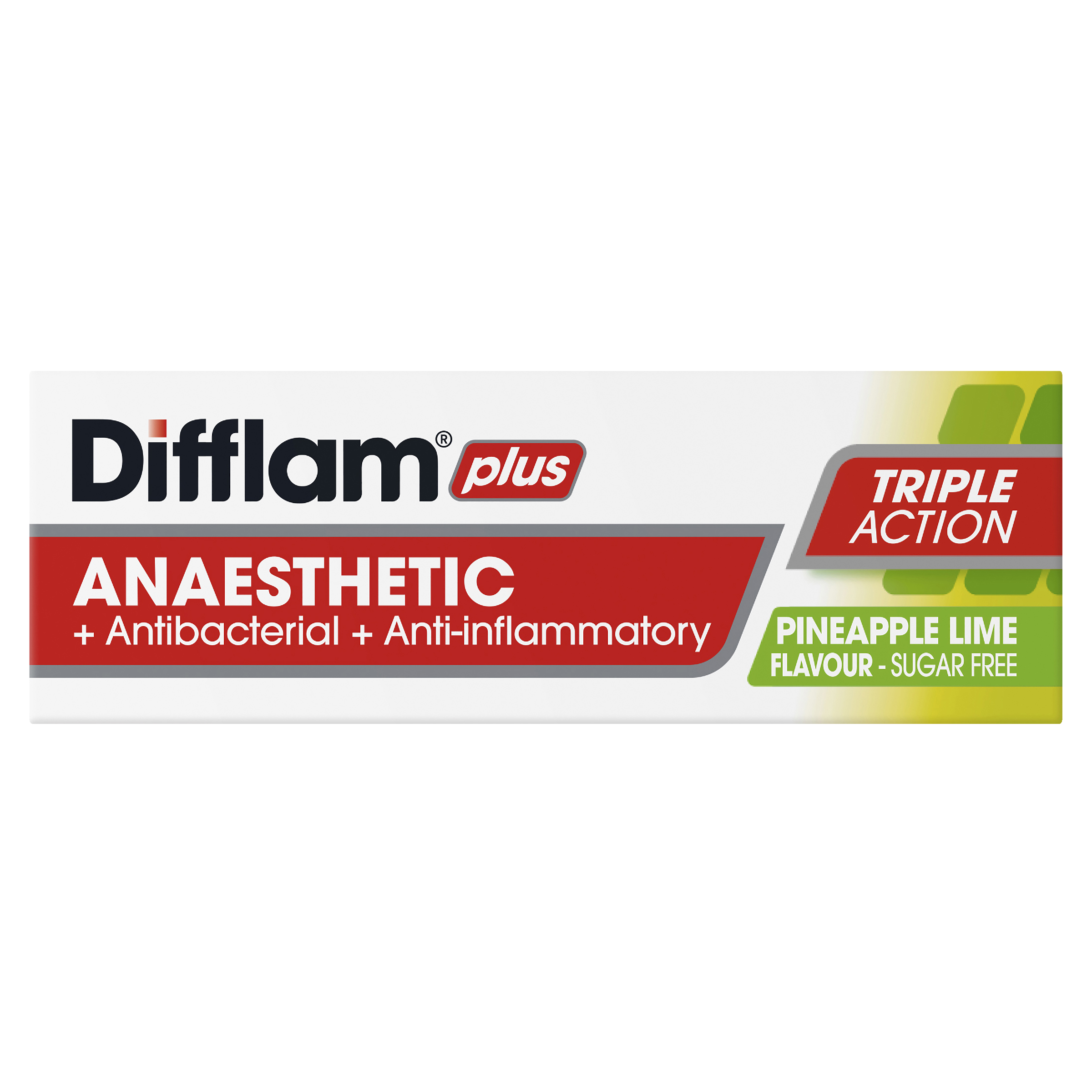 DIFFLAM PLUS ANAESTHETIC PINEAPPLE LIME THROAT 16 LOZENGES - Image 3