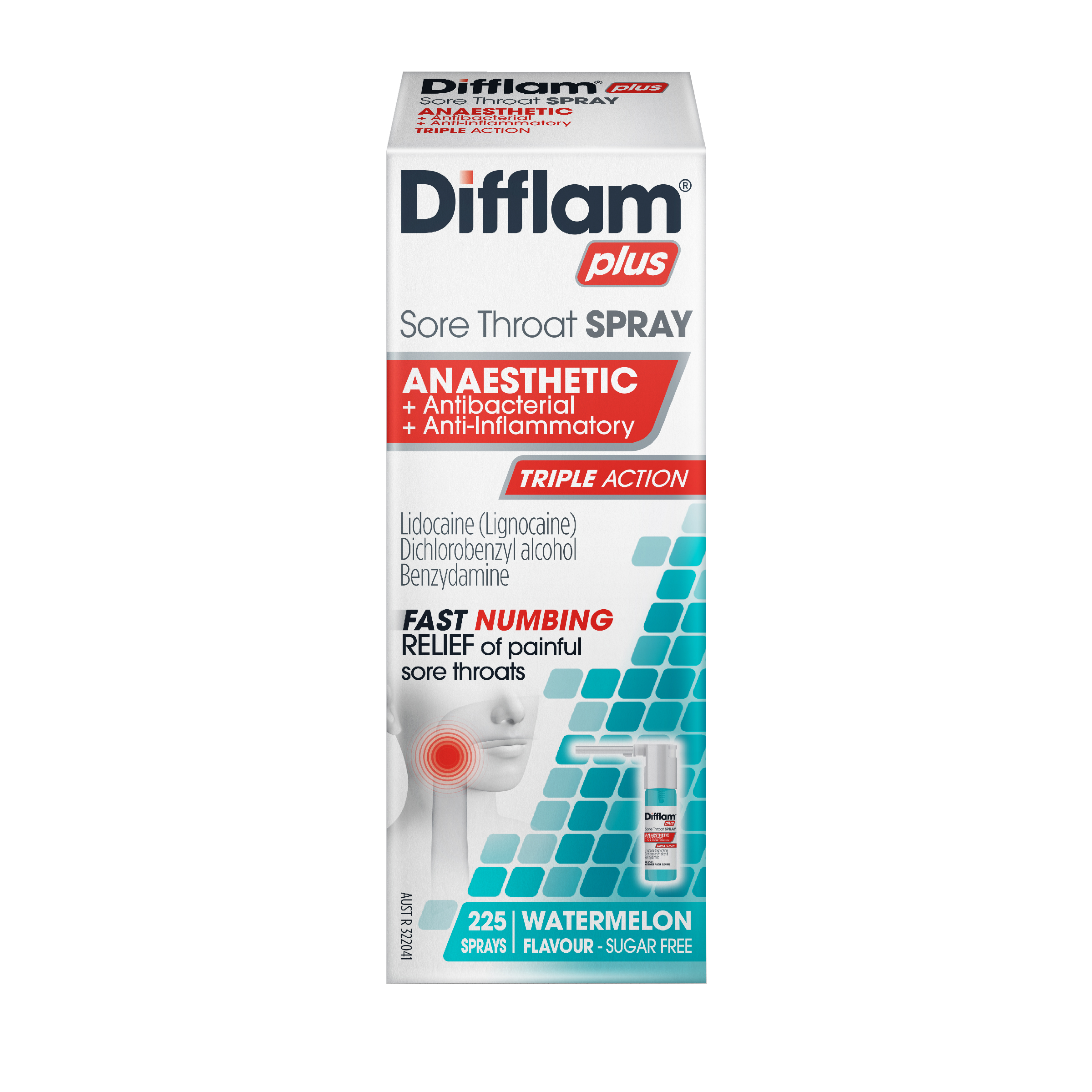 DIFFLAM PLUS ANAESTHETIC SORE THROAT SPRAY 30ML - Image 2