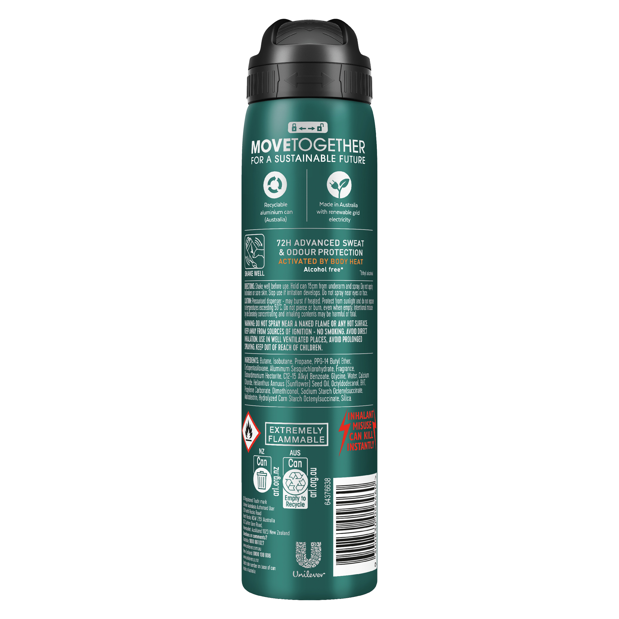 REXONA MEN ADVANCE PROTECT ANTIPERSPIRANT INVISIBLE DRY 72HR 220ML - Image 2
