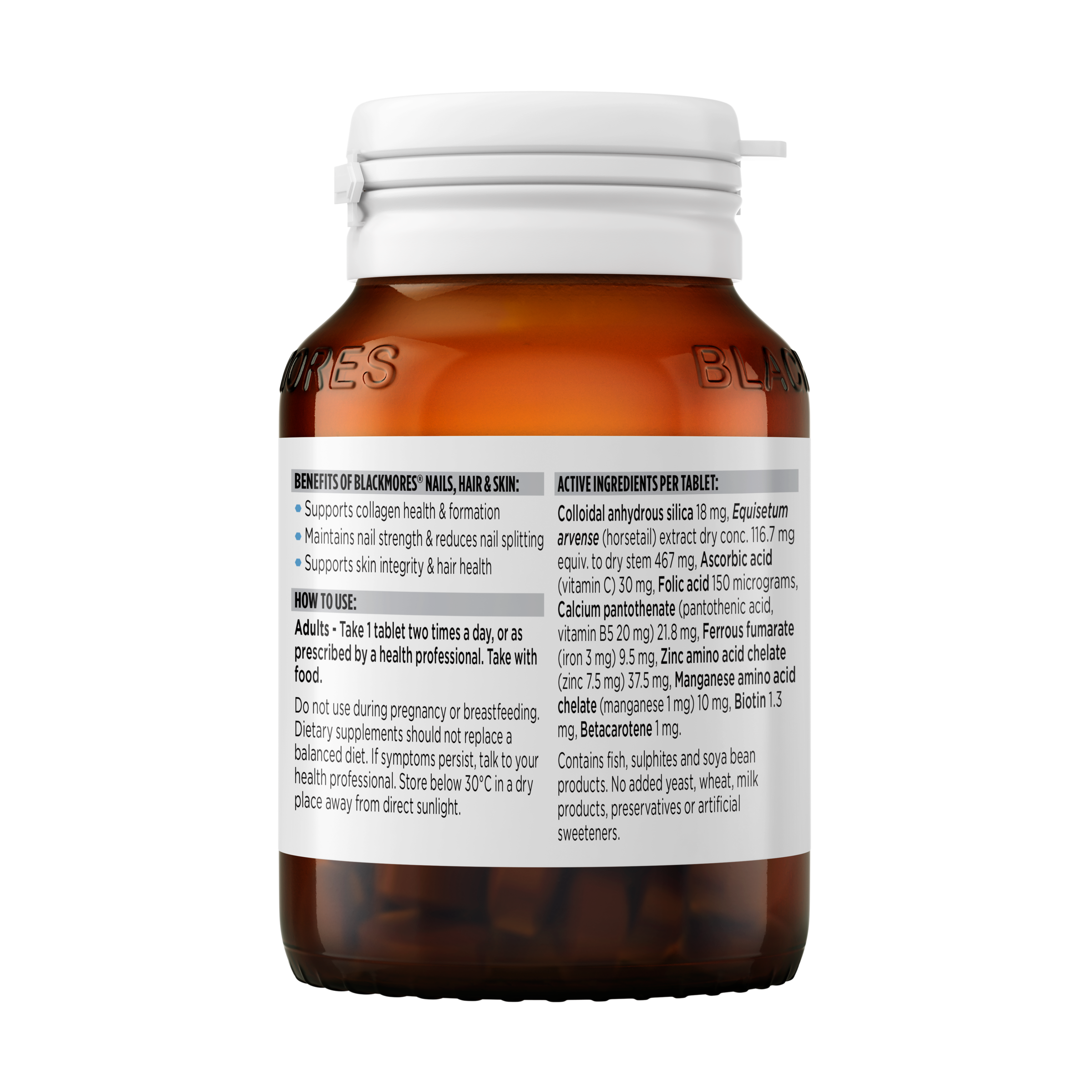 BLACKMORES NAILS HAIR & SKIN 120 TABLETS - Image 2