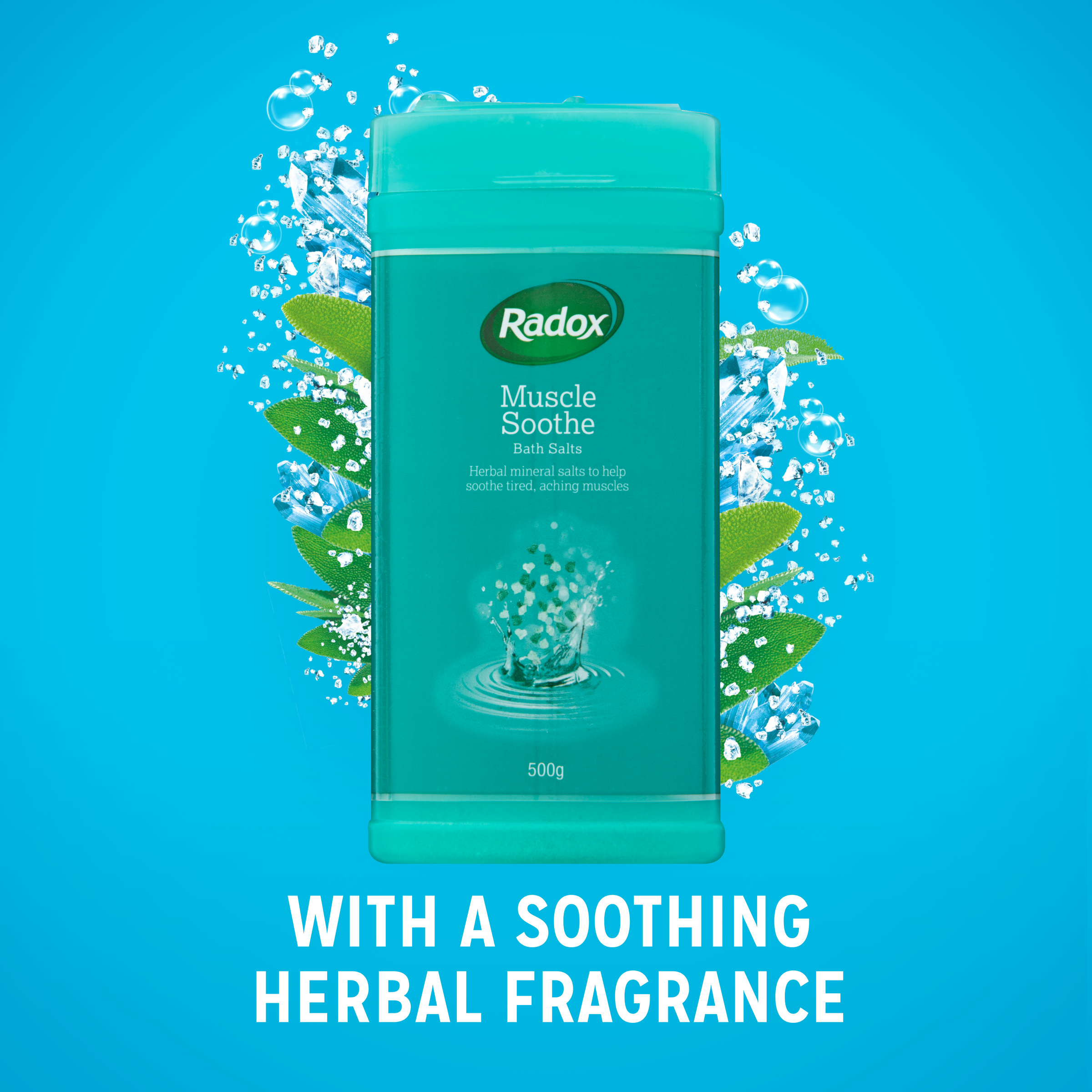 RADOX BATH SALTS MUSCLE SOAK 500G - Image 2