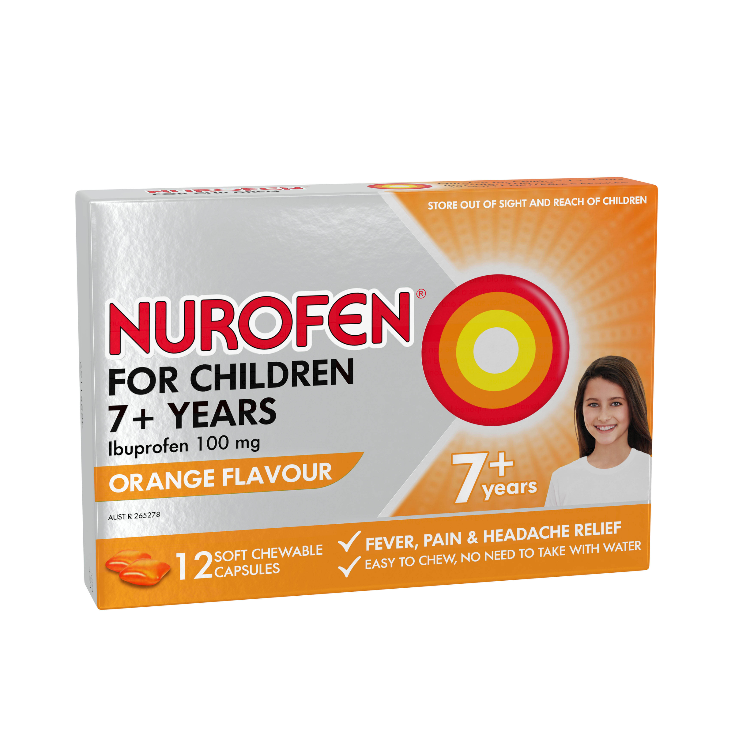 NUROFEN FOR CHILDREN 7+ ORANGE CHEWABLE 12 PACK - Image 3