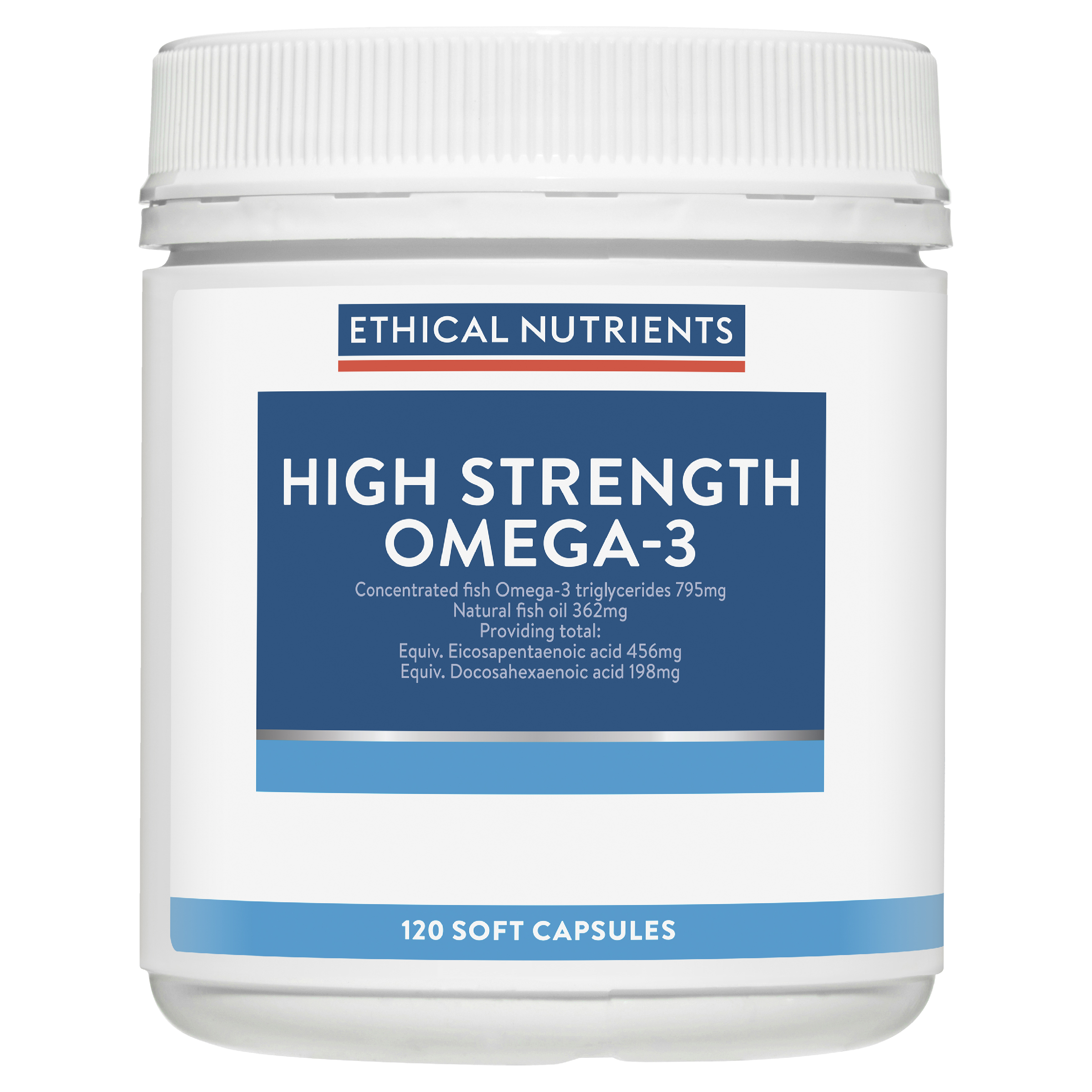 ETHICAL NUTRIENTS HIGH STRENGTH OMEGA 3 120 CAPSULES - Image 5