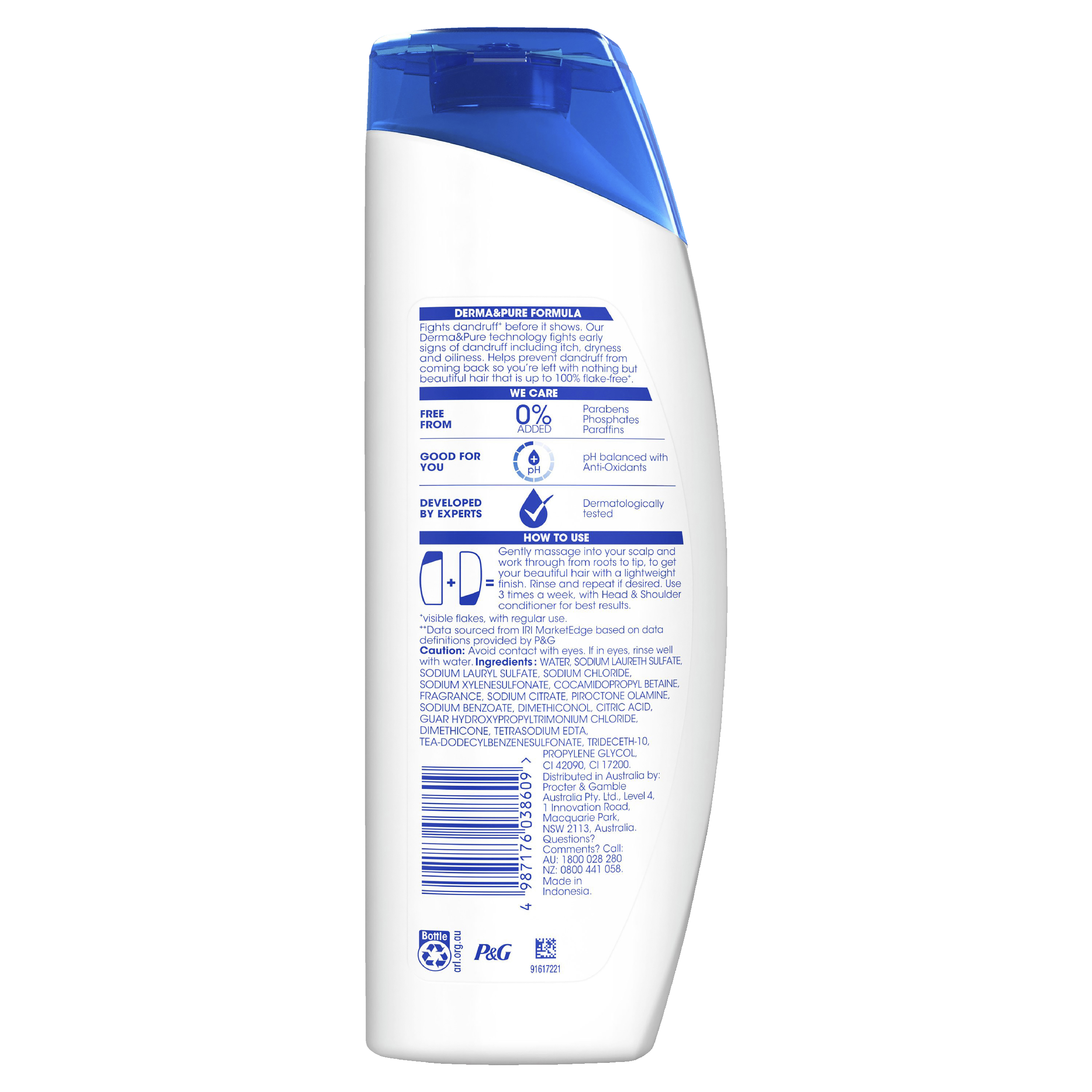 HEAD & SHOULDERS CLEAN & BALANCED SHAMPOO 400ML - Image 2