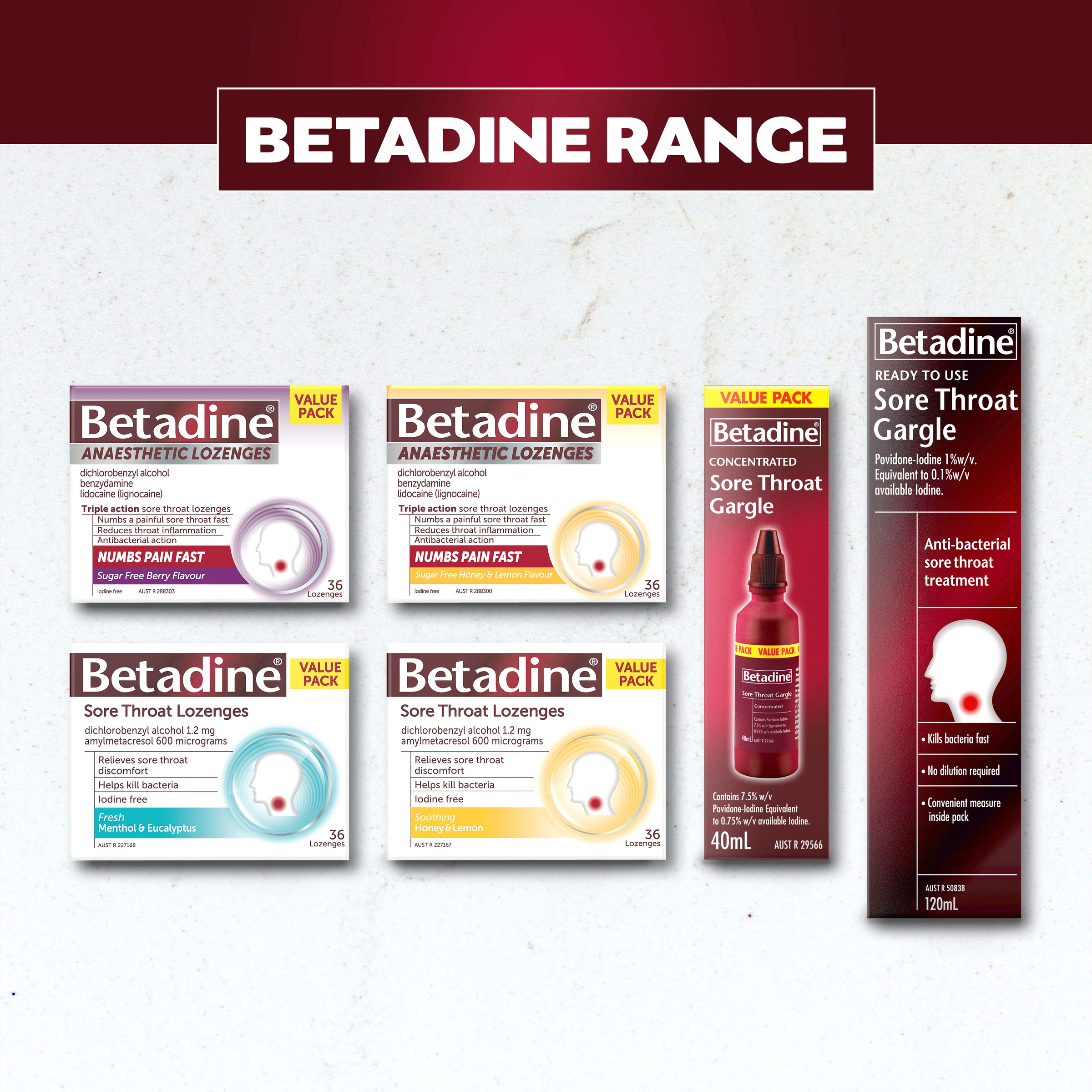BETADINE SORE THROAT GARGLE CONCENTRATE VALUE PACK 40ML - Image 8