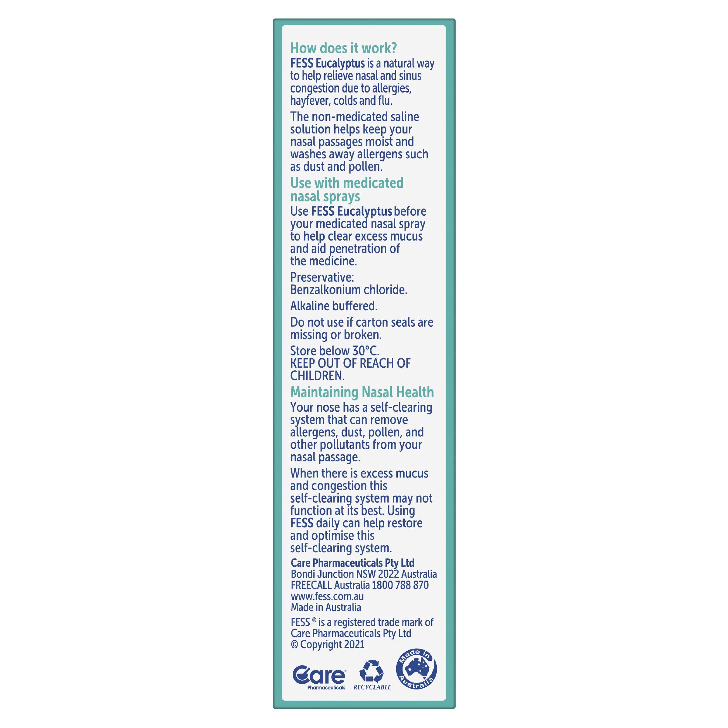 FESS NASAL EUCALYPTUS SPRAY 30ML - Image 6