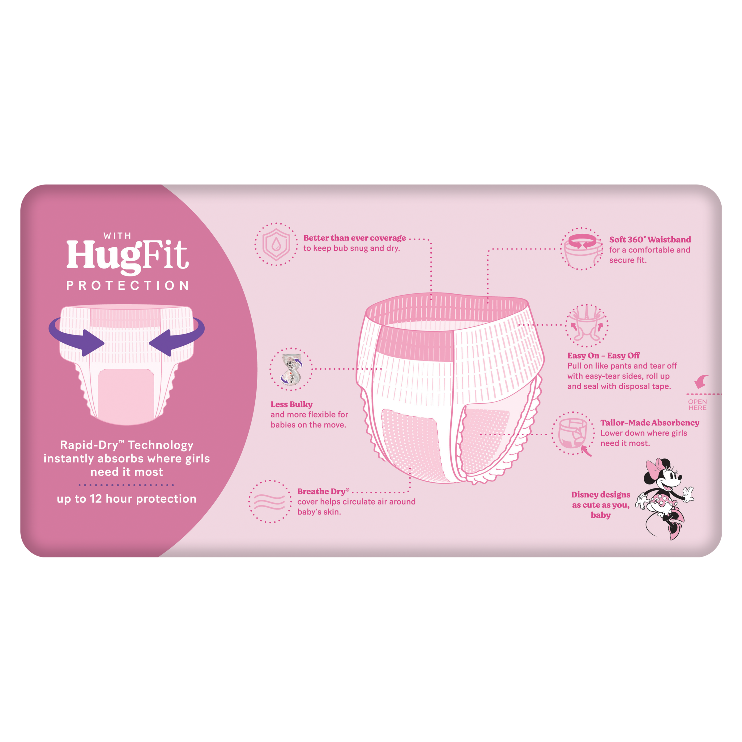 HUGGIES ULTRADRY NAPPY PANTS JUNIOR GIRL 24 PACK - Image 5
