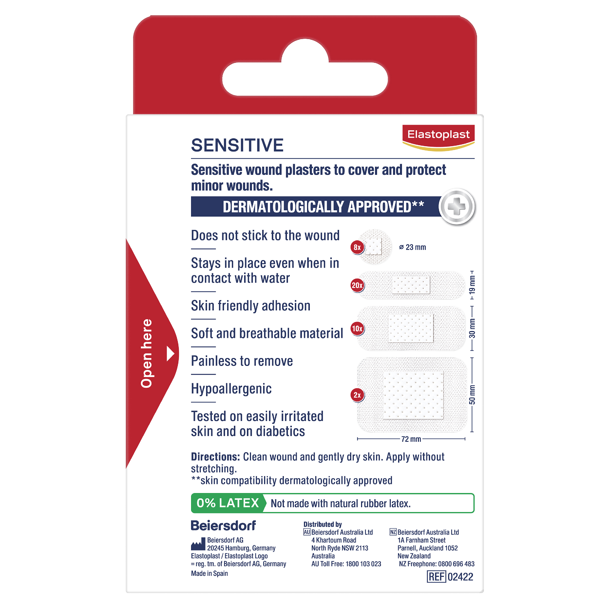 ELASTOPLAST SENSITIVE STRIPS ASSORTED 40 PACK - Image 2