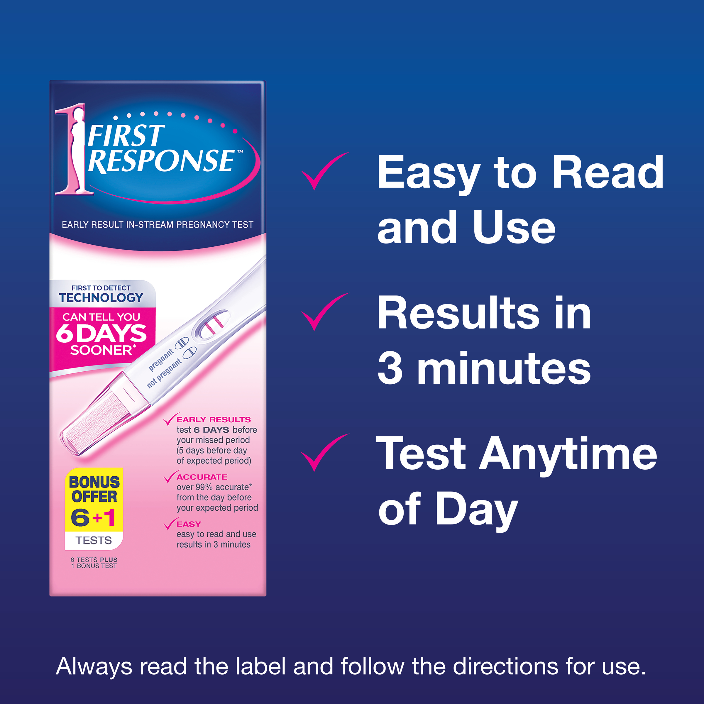 FIRST RESPONSE EARLY RESULT IN-STREAM PREGNANCY TEST 7 PACK - Image 10