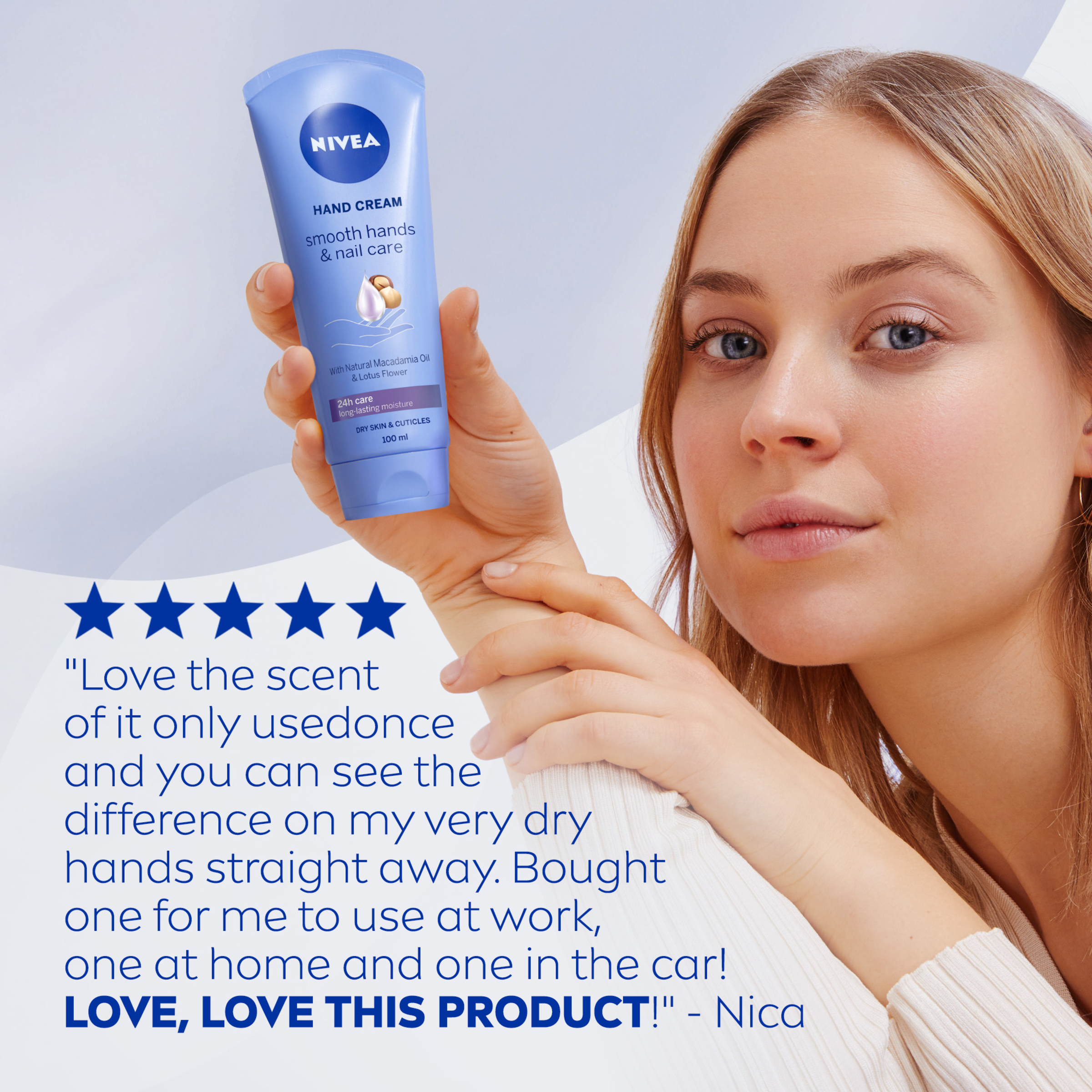 NIVEA SMOOTH HAND & NAIL CARE HAND CREAM 100ML - Image 7