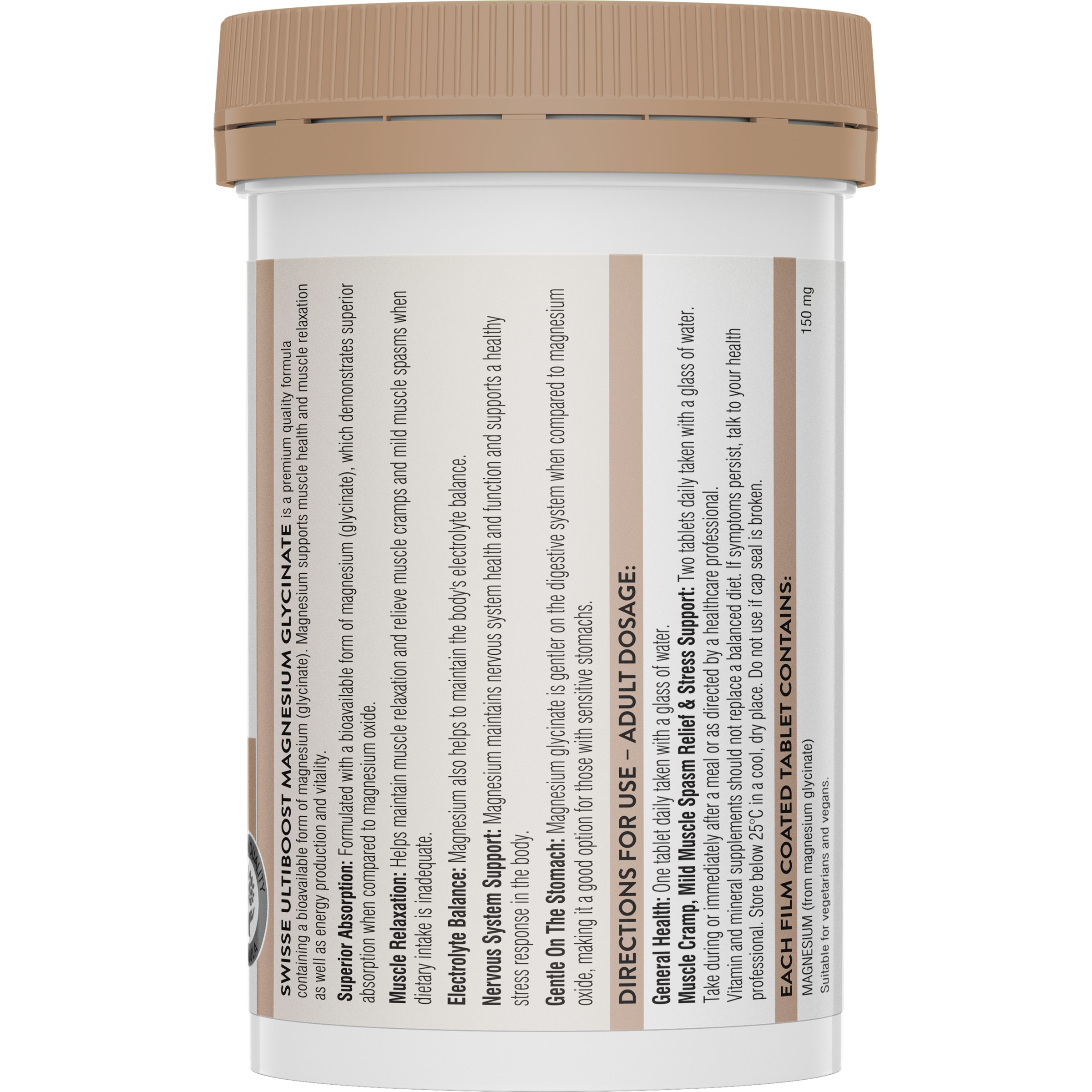 SWISSE ULTIBOOST MAGNESIUM GLYCINATE 60 TABLETS - Image 2