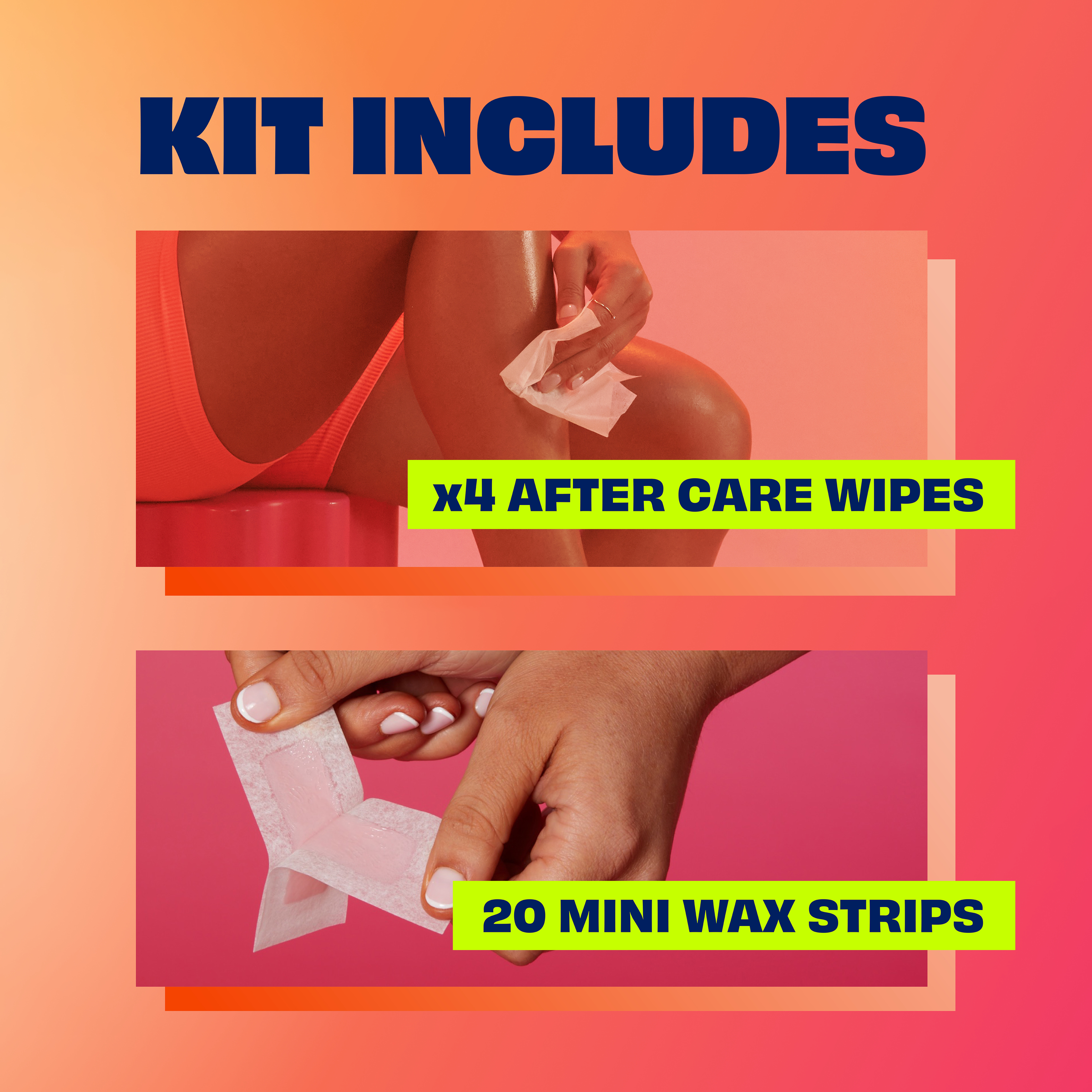 NAIR SENSITIVE WAX STRIPS MINI FACE & SENSITIVE AREAS 20 PACK - Image 8
