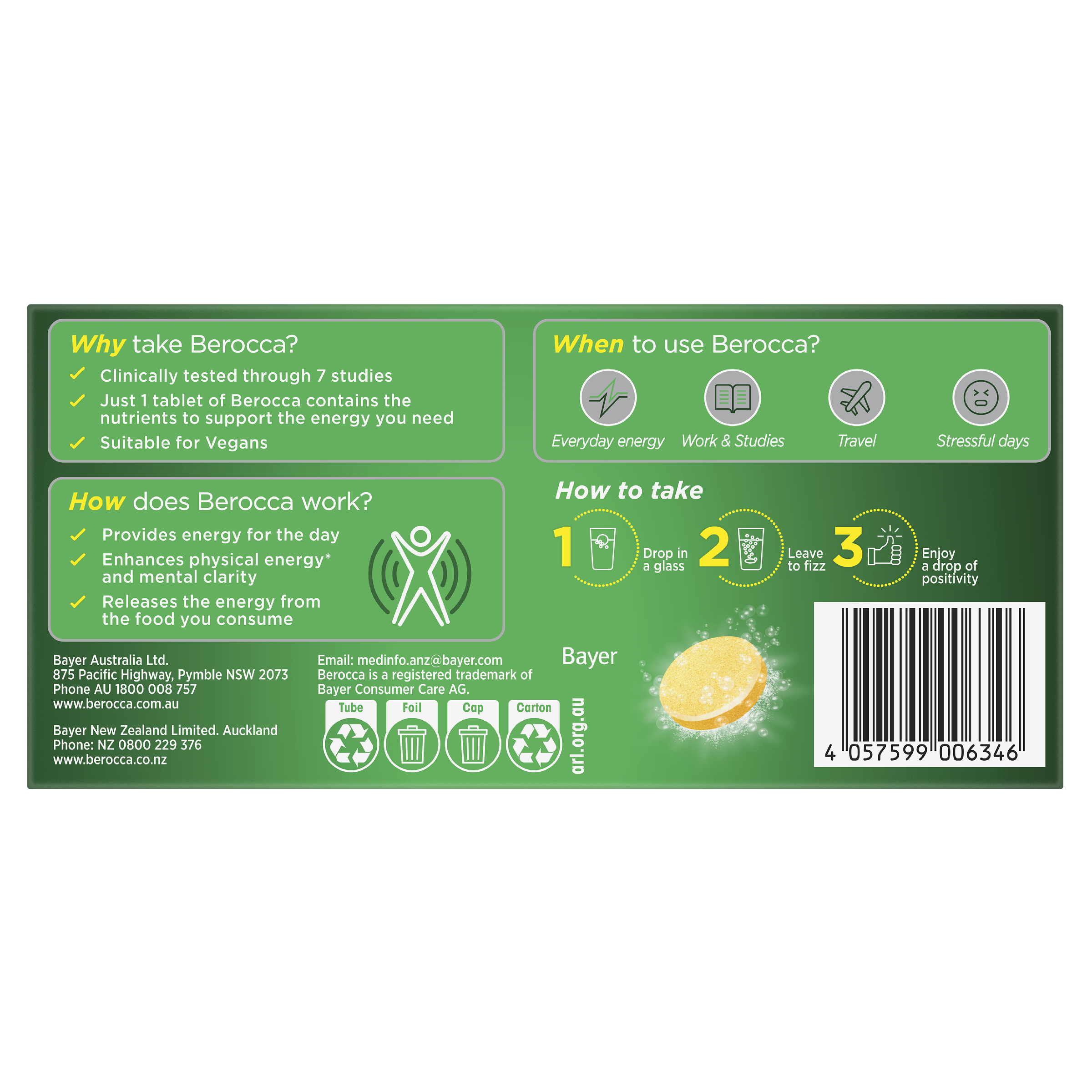 BEROCCA EFFERVESCENT ORANGE 30 TABLETS - Image 4